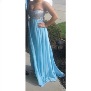 Blue Long Prom Dress